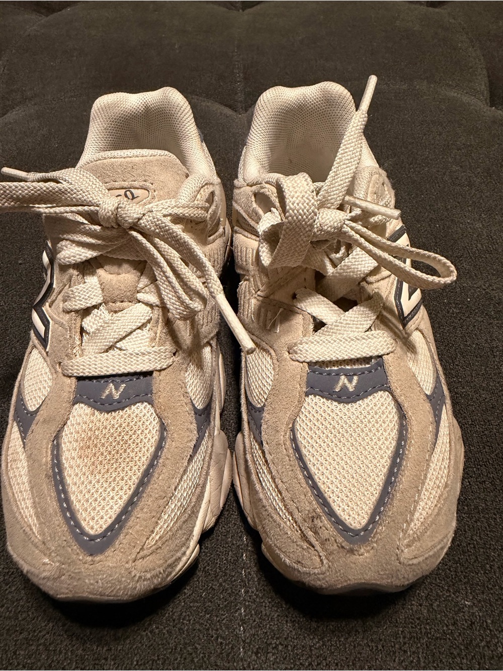 New Balance Kids Beige and Gray Lace-Up Sneakers